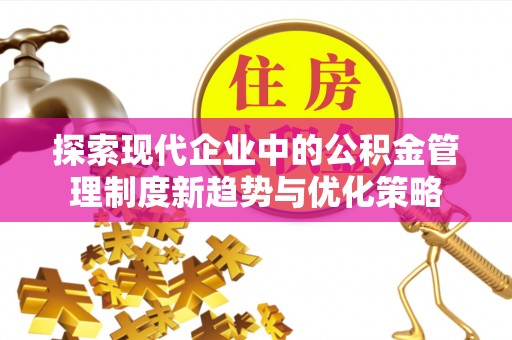 吉水探索现代企业中的公积金管理制度新趋势与优化策略