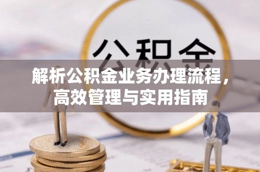 吉水解析公积金业务办理流程，高效管理与实用指南