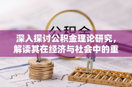 吉水深入探讨公积金理论研究，解读其在经济与社会中的重要角色
